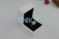 Small Single Ring Specialty Jewelry Boxes With Black Suede Lining 60 X 60 X 50mm
